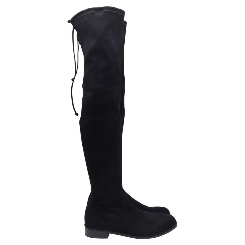 Stuart Weitzman Lowland Bold Boots in Black Suede